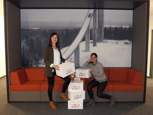 Recruiting Team mit Umzugskartons